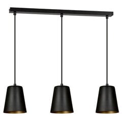 Лампа Emibig MILAGRO 3 BLACK-GOLD цена и информация | Люстры | pigu.lt