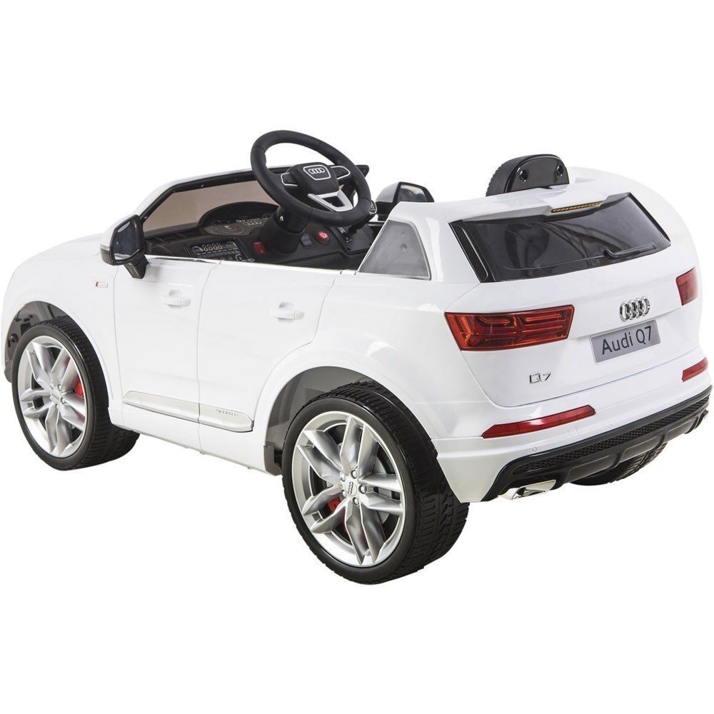 Elektromobilis Audi Q7 12 V, baltas kaina ir informacija | Elektromobiliai vaikams | pigu.lt