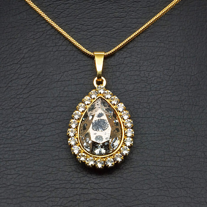 Kaklo papuošalas moterims DiamondSky „Celestial Drop (Rose Patina)“ su Swarovski kristalais kaina ir informacija | Kaklo papuošalai | pigu.lt