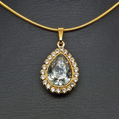Kaklo papuošalas moterims DiamondSky „Celestial Drop (Silver Patina)“ su Swarovski kristalais kaina ir informacija | Kaklo papuošalai | pigu.lt