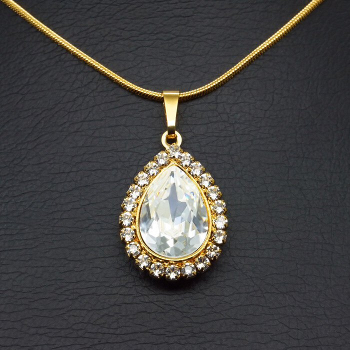 Kaklo papuošalas moterims DiamondSky „Celestial Drop“ su Swarovski kristalais kaina ir informacija | Kaklo papuošalai | pigu.lt