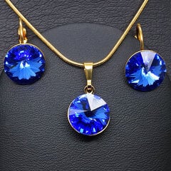 Комплект "Кларис II (Sapphire)" с кристаллами Swarovski™ цена и информация | Наборы украшений | pigu.lt