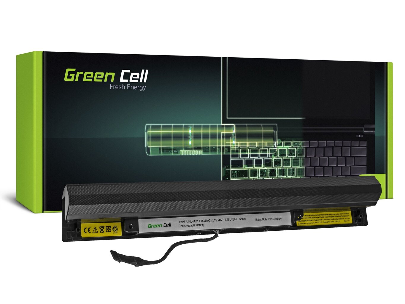 Green Cell Laptop Battery for Lenovo B50-50 IdeaPad 100-14IBD 100-15IBD цена и информация | Akumuliatoriai nešiojamiems kompiuteriams | pigu.lt