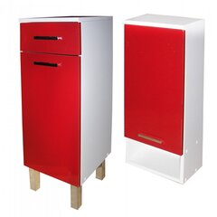 Vonios kambario baldų komplektas F1001348, baltas/raudonas kaina ir informacija | Vonios komplektai | pigu.lt
