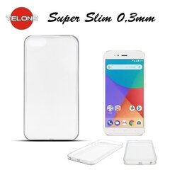 Telone Ultra Slim 0.3mm Back Case Xiaomi Mi A1 / Mi 5X супер тонкий чехол Прозрачный цена и информация | Telone Мобильные телефоны и аксессуары | pigu.lt