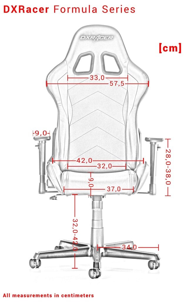 Žaidimų Kėdė DXRacer Formula Series F08-NW White (Balta) цена и информация | Biuro kėdės | pigu.lt