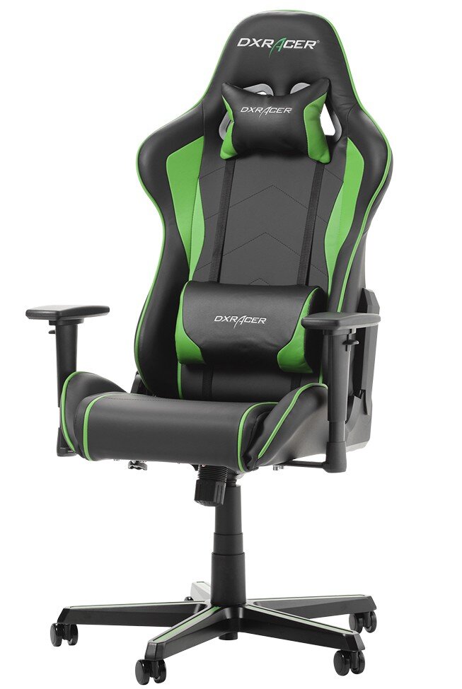 Žaidimų kėdė DXRacer Formula F08-NE, juoda/žalia цена и информация | Biuro kėdės | pigu.lt