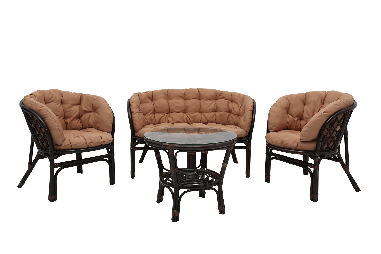 Pinta sofa NORE Bahama, ruda kaina ir informacija | Lauko kėdės, foteliai, pufai | pigu.lt
