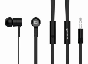 Swissten Earbuds Rainbow YS-D2 Stereo Headset With Microphone 3,5mm / 1.2m Black kaina ir informacija | Swissten Kompiuterinė technika | pigu.lt