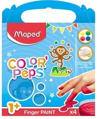 Краски пальчиковые MAPED, 4 цвета, 80 гр. цена и информация | Принадлежности для рисования, лепки | pigu.lt