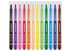 Flomasteriai ColorPeps Long Life Zipper, 12 spalvų kaina ir informacija | Piešimo, tapybos, lipdymo reikmenys | pigu.lt