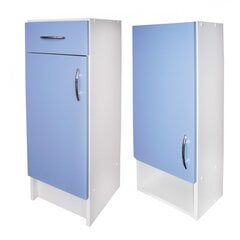 Vonios kambario baldų komplektas F1001342, mėlyna/balta kaina ir informacija | Vonios spintelės | pigu.lt