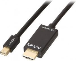 Lindy 36928, Mini DP/HDMI, 3 м цена и информация | Кабели и провода | pigu.lt