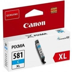 Canon Ink CLI-581 Cyan XL (2049C001) For Pixma TS 9100 Series, Pixma TS 9155, Pixma TS 8150, Pixma TS 6151, Pixma TS 8100 Series, Pixma TR 7500 Series, Pixma TS 6150, Pixma TS 8152, Pixma TS 6100 Series, Pixma TR 8550, Pixma TR 8500 Series, Pixma TS 8151, Pixma TR 7550, Pixma TS 9150 цена и информация | Картриджи для струйных принтеров | pigu.lt