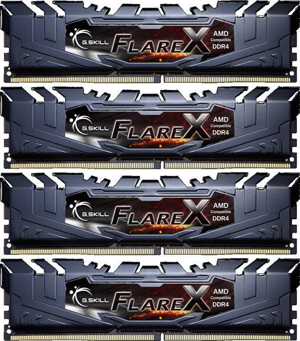 G.Skill Flare X DDR4, 4x8GB, 3200MHz, CL14 (F4-3200C14Q-32GFX) kaina ir informacija | Operatyvioji atmintis (RAM) | pigu.lt