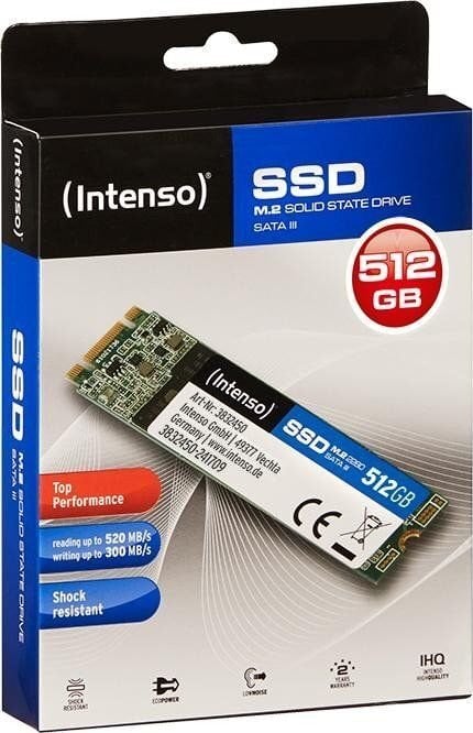 Intenso TOP 512GB SATA3 (3832450) цена и информация | Vidiniai kietieji diskai (HDD, SSD, Hybrid) | pigu.lt