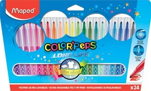 Flomasteriai ColorPeps Long Life, 24 spalvos kaina ir informacija | Piešimo, tapybos, lipdymo reikmenys | pigu.lt