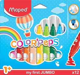 Фломастеры MAPED My first JUMBO 12 цветов цена и информация | Maped Товары для детей и младенцев | pigu.lt