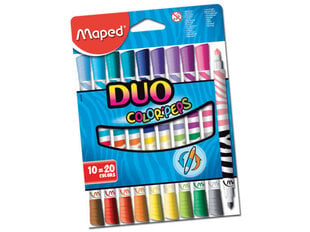 Flomasteriai ColorPeps Duo, 20 spalvų kaina ir informacija | Piešimo, tapybos, lipdymo reikmenys | pigu.lt