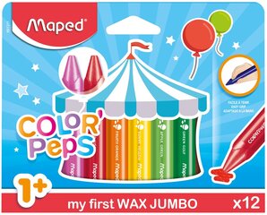 Мелки восковые MAPED Wax JUMBO, 12 цветов цена и информация | Maped Товары для детей и младенцев | pigu.lt