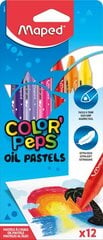 Мелки маслянные MAPED Oil Pastels, 12 цветов цена и информация | Принадлежности для рисования, лепки | pigu.lt