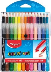 Flomasterių ir pieštukų rinkinys MAPED ColorPeps Jungle, 12 spalvų+15 spalvų kaina ir informacija | Piešimo, tapybos, lipdymo reikmenys | pigu.lt
