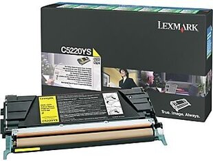 Lazerinė kasetė Lexmark (C5220YS) Return, geltona kaina ir informacija | Kasetės lazeriniams spausdintuvams | pigu.lt