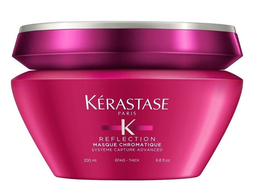 Atkuriamoji plaukų kaukė dažytiems ploniems plaukams Kerastase Reflection Masque Chromatique 200 ml kaina ir informacija | Priemonės plaukų stiprinimui | pigu.lt