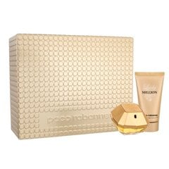 Rinkinys Paco Rabanne Lady Million: EDP moterims 50 ml + kūno pienelis 75 ml kaina ir informacija | Kvepalai moterims | pigu.lt