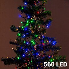 Разноцветная рождественская гирлянда Christmas Planet (560 LED-лампочек) цена и информация | Гирлянды | pigu.lt