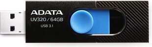 Adata AUV320-64G-RBKBL kaina ir informacija | USB laikmenos | pigu.lt