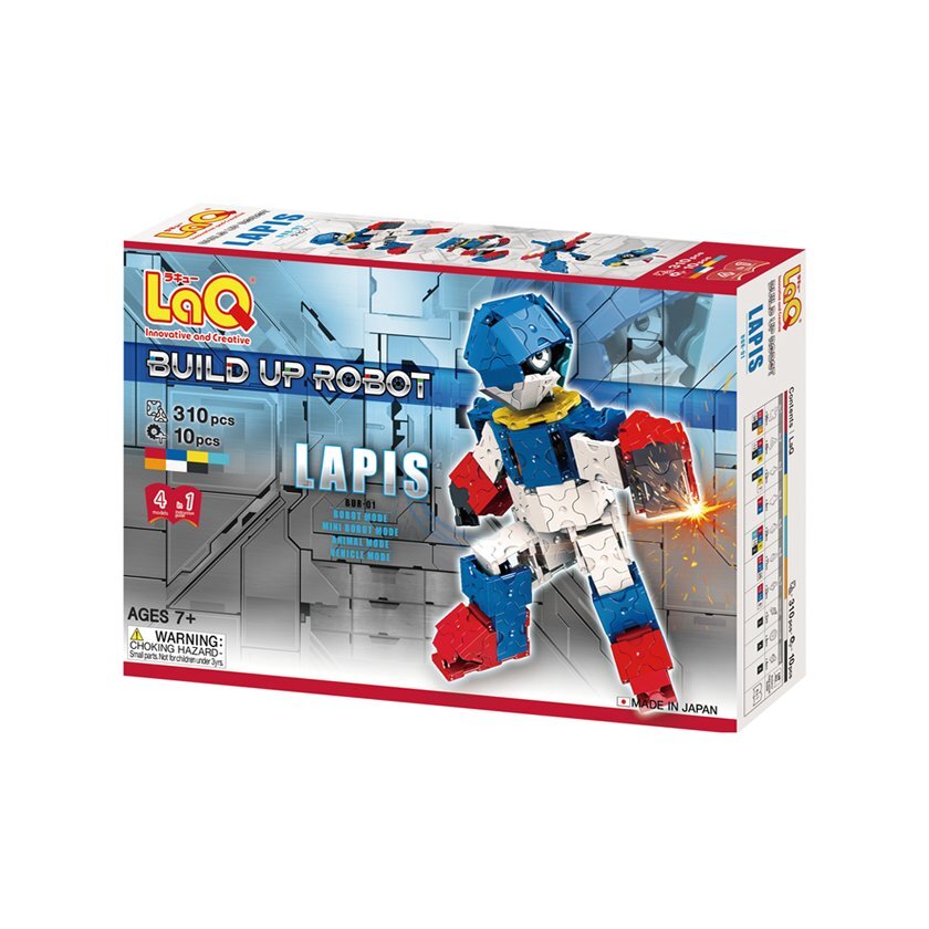 Japoniškas konstruktorius LaQ "Build Up Robot Lapis", 310 detalių kaina ir informacija | Konstruktoriai ir kaladėlės | pigu.lt