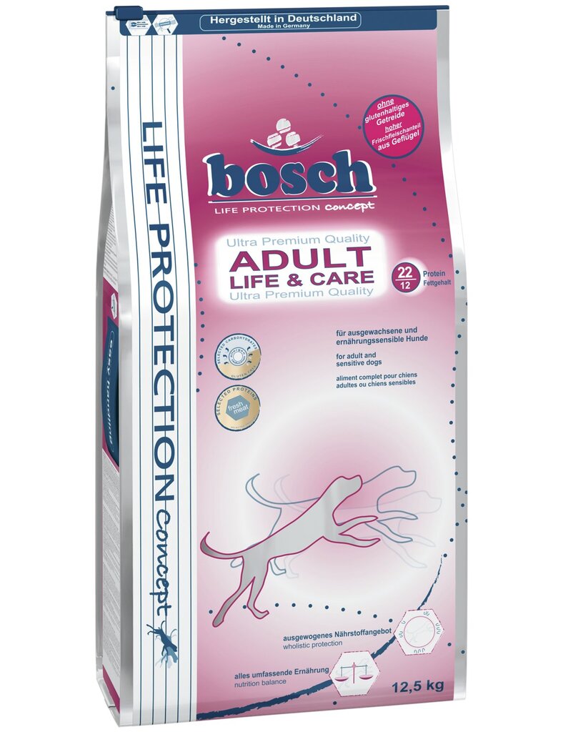 Bosch Petfood Plus ADULT Life & Care (Ultra Premium) 12.5kg kaina ir informacija | Sausas maistas šunims | pigu.lt