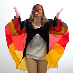 Vokietijos vėliavos spalvų apsiaustas kaina ir informacija | Karnavaliniai kostiumai | pigu.lt