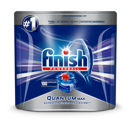 FINISH Quantum Max таблетки для посудомоечной машины, 100 шт. цена и информация | Средства для мытья посуды | pigu.lt