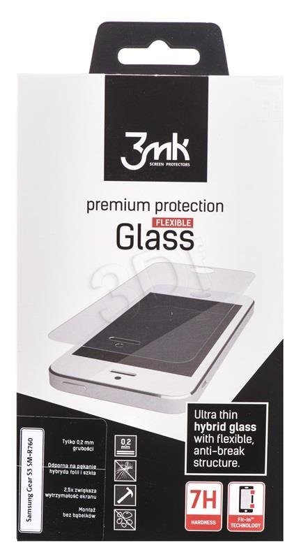 Apsauginis telefono ekrano stiklas 3MK, skirtas Samsung Gear S3 5901571187365 цена и информация | Apsauginės plėvelės telefonams | pigu.lt