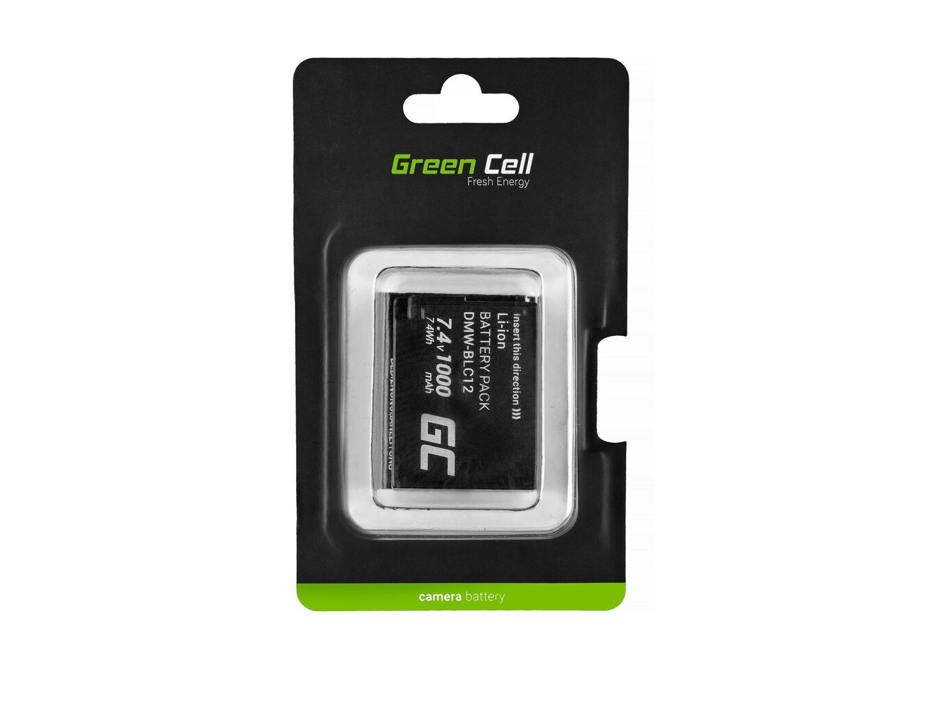 Green Cell® DMW-BLC12 Panasonic FZ2000, G81, FZ1000, FZ300, G6M, GX8M, G70M, G70KA, GX8EG-K, GX8, G70 7.4V 1000mAh kaina ir informacija | Akumuliatoriai fotoaparatams | pigu.lt