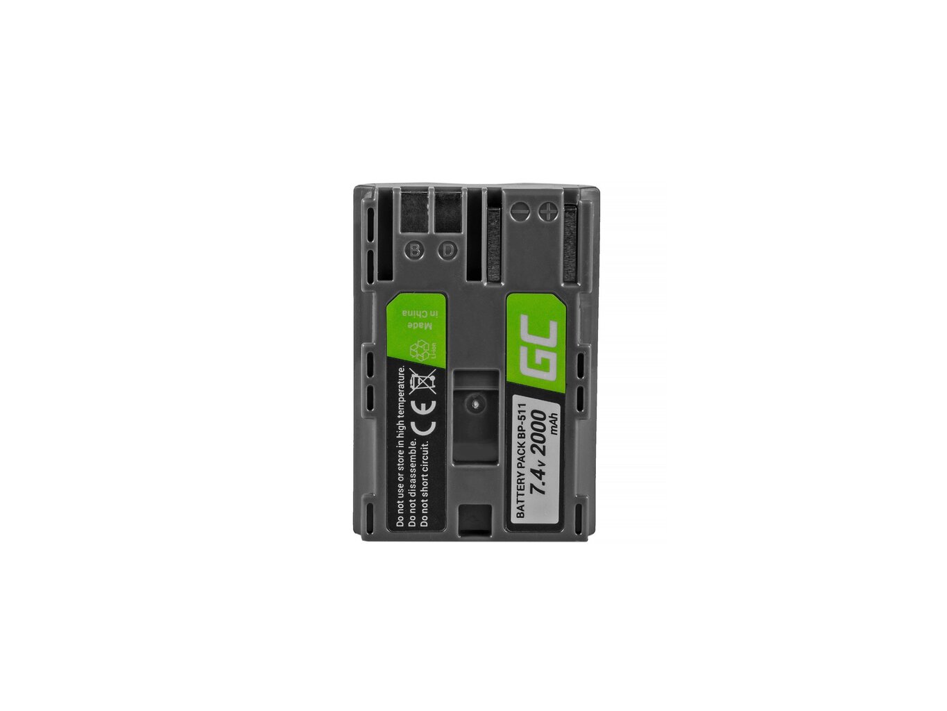 Green Cell®for Canon EOS 5D, 10D, 20D, 30D, 50D, D30, 300D, PowerShot G1, G2, G3, G5, Pro 1 7.4V 1600mAh kaina ir informacija | Akumuliatoriai fotoaparatams | pigu.lt