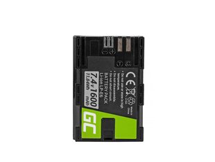 Green Cell®for Canon EOS 70D, 5D Mark II/ III, 80D, 7D Mark II, 60D, 6D, 7D 7.4V 1600mAh kaina ir informacija | Akumuliatoriai fotoaparatams | pigu.lt