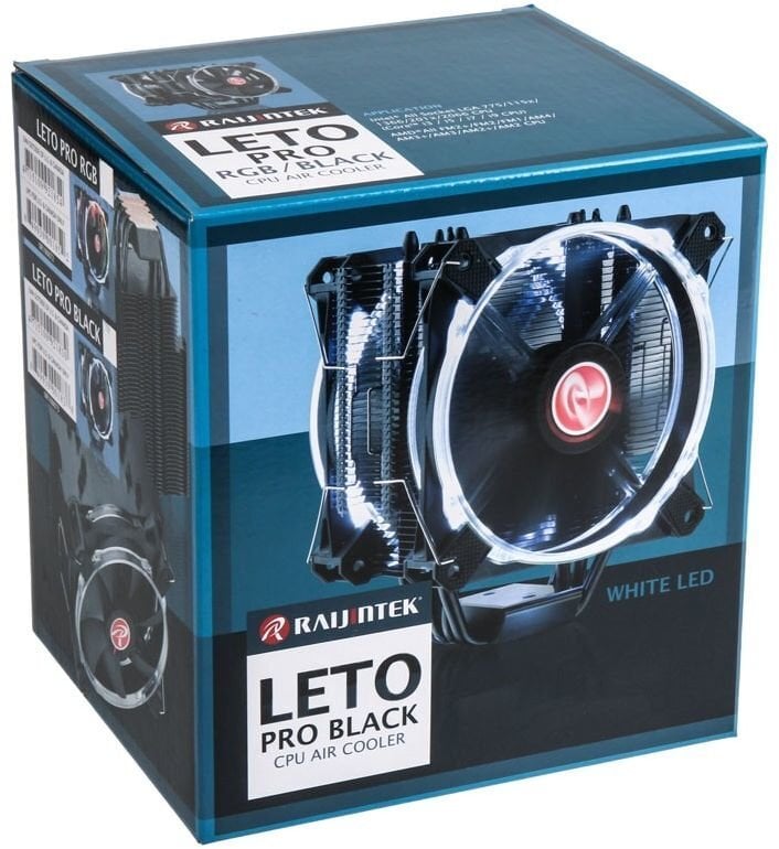 Raijintek Leto Pro RGB LED 2x120mm (0R100072) kaina ir informacija | Procesorių aušintuvai | pigu.lt