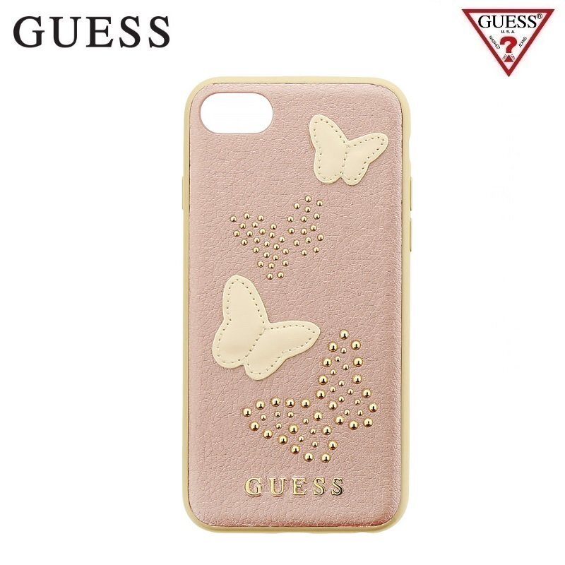 Guess Studs and Sparkle nugarėlės dangtelis telefonui Apple iPhone 7 / 8, Rožinis/Auksinis цена и информация | Telefono dėklai | pigu.lt