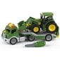 Vilkikas su traktorium ant priekabos „John Deere“ kaina ir informacija | Žaislai berniukams | pigu.lt