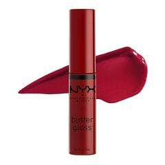 Lūpų blizgis NYX Butter Gloss 8 ml, Red Velvet kaina ir informacija | Lūpų dažai, blizgiai, balzamai, vazelinai | pigu.lt