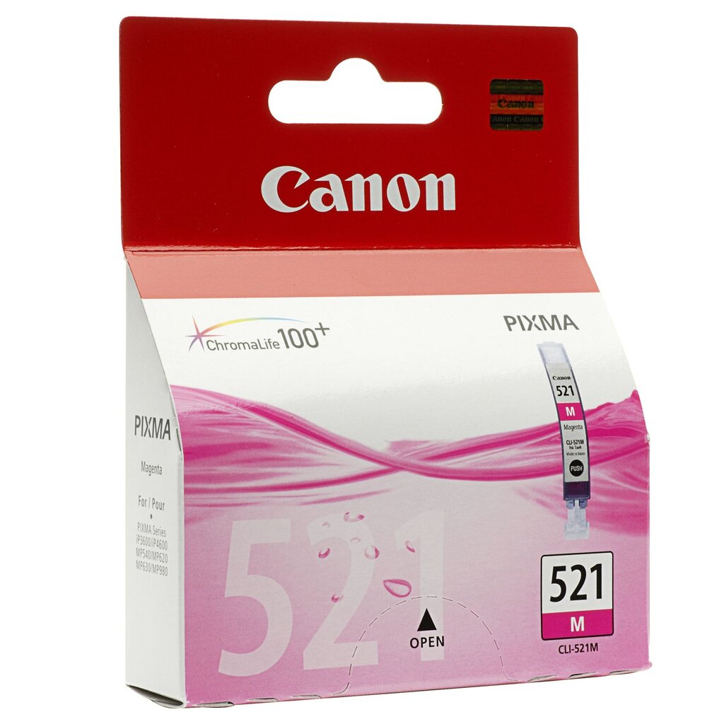 Rašalo kasetė CANON CLI-521M, raudona цена и информация | Kasetės rašaliniams spausdintuvams | pigu.lt