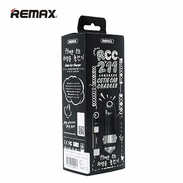 Automobilinis telefono kroviklis Remax Cutie RCC211, juodas kaina ir informacija | Krovikliai telefonams | pigu.lt