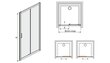 Dušo durys į nišą Sanplast TX D2/TX5b 90s, profilis manhatan, dekoruotas stiklas W15 kaina ir informacija | Dušo durys ir sienelės | pigu.lt