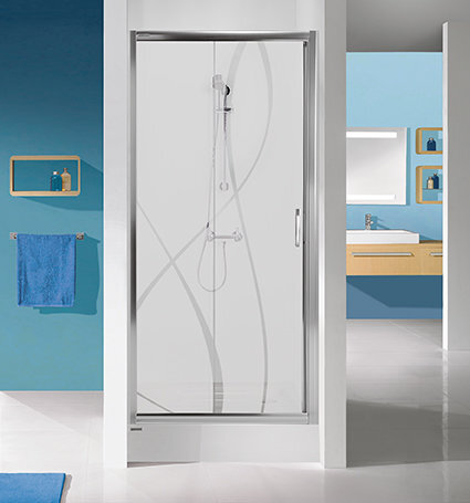 Dušo durys į nišą Sanplast TX D2/TX5b 100s, profilis matinis sidabrinis, dekoruotas stiklas grey kaina ir informacija | Dušo durys ir sienelės | pigu.lt
