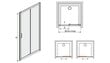 Dušo durys į nišą Sanplast TX D2/TX5b 110s, profilis pergamon, skaidrus stiklas W0 kaina ir informacija | Dušo durys ir sienelės | pigu.lt