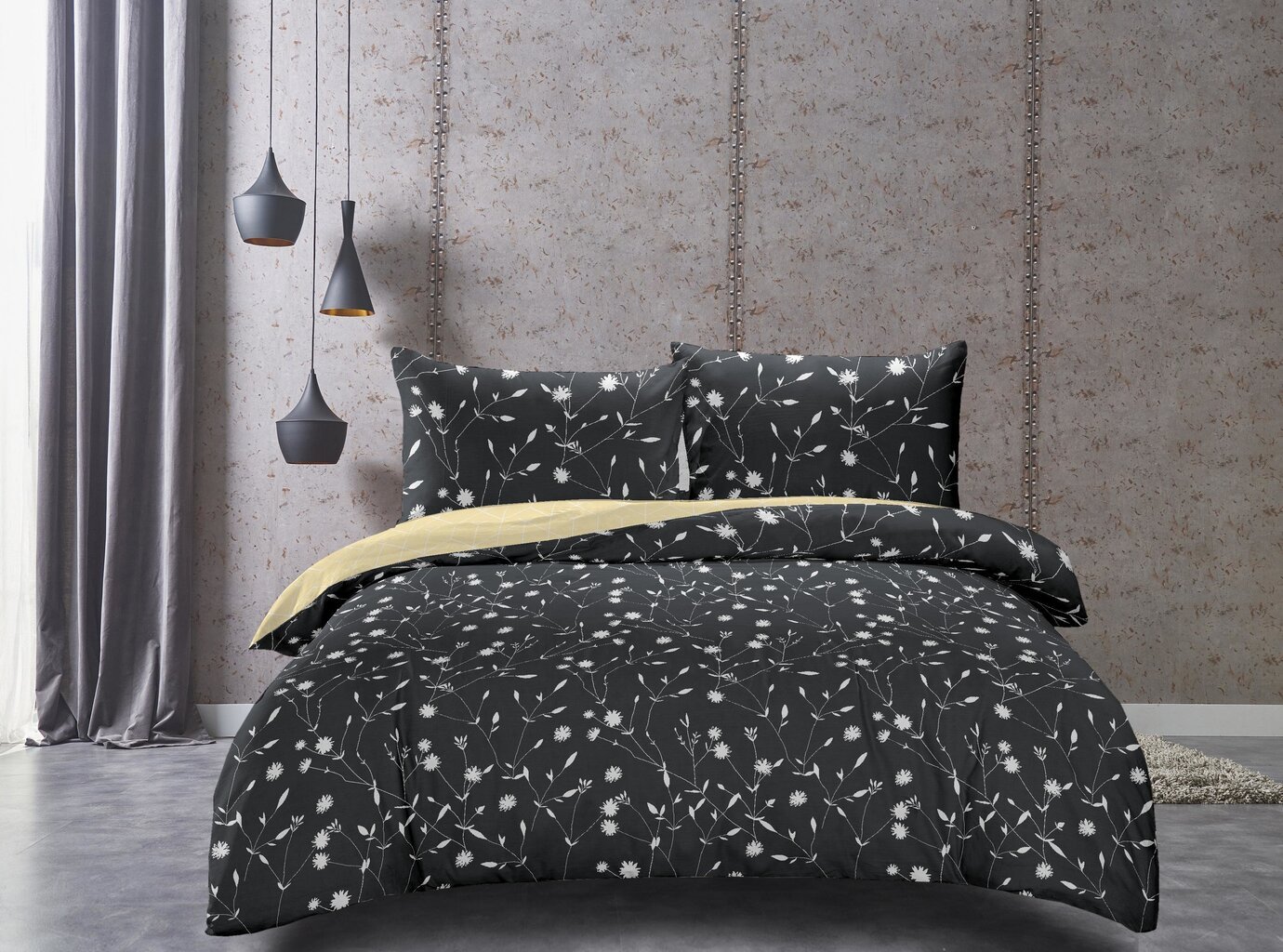 DecoKing patalynės komplektas Ducato Collection Dandelion, 230x220, 3 dalių kaina ir informacija | Patalynės komplektai | pigu.lt