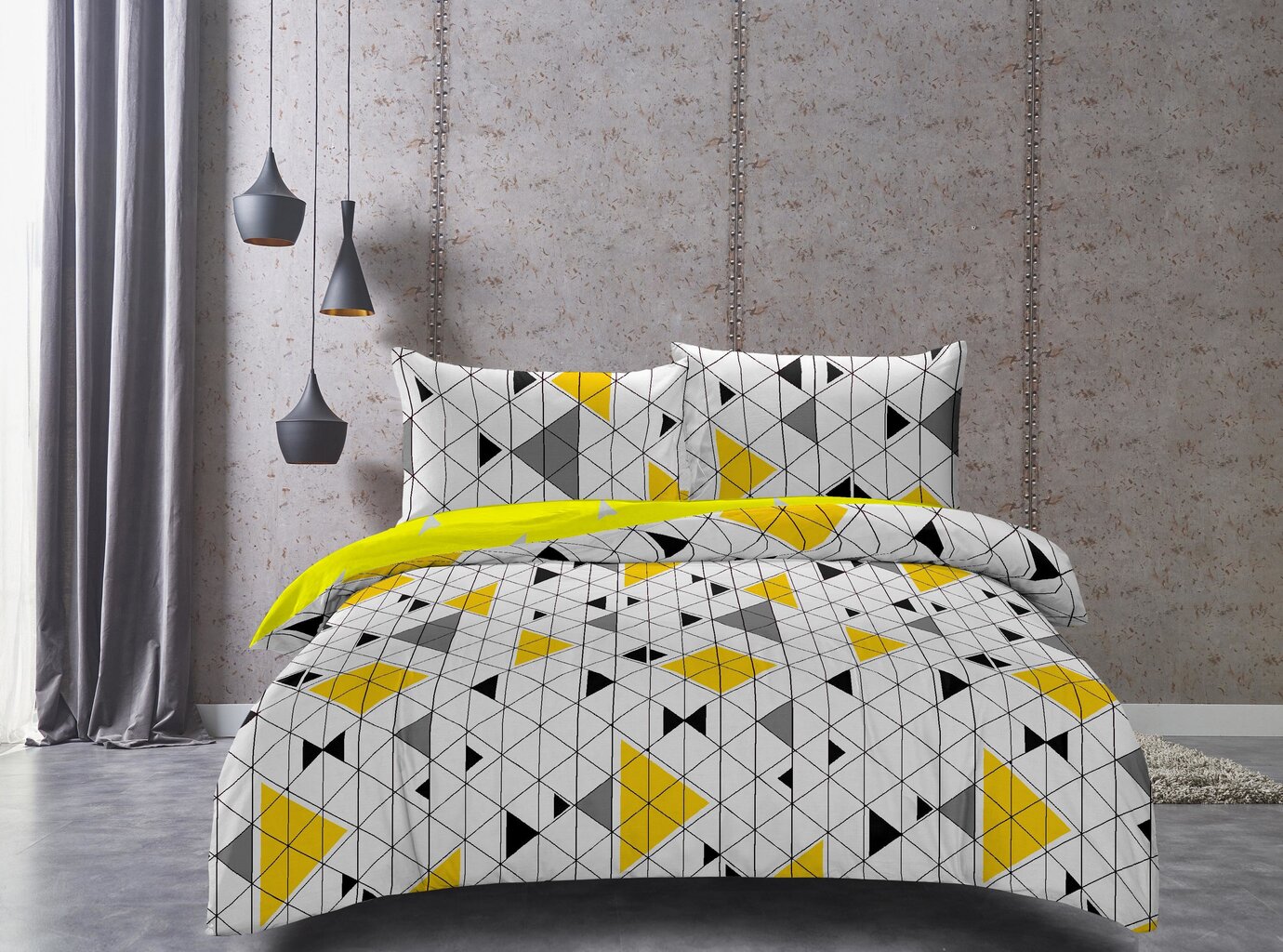 DecoKing patalynės komplektas Ducato Collection Geometric, 155x220, 2 dalių цена и информация | Patalynės komplektai | pigu.lt